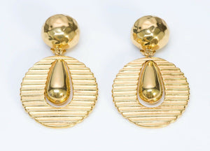GIVENCHY Paris Long Hammered Earrings