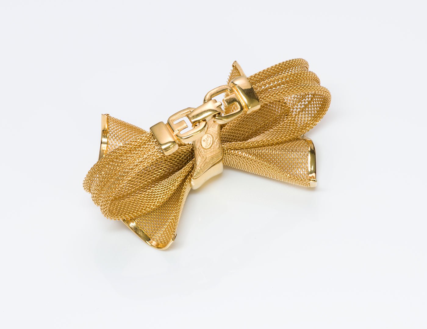 Givenchy Paris Mesh Bow Bracelet Brooch Set