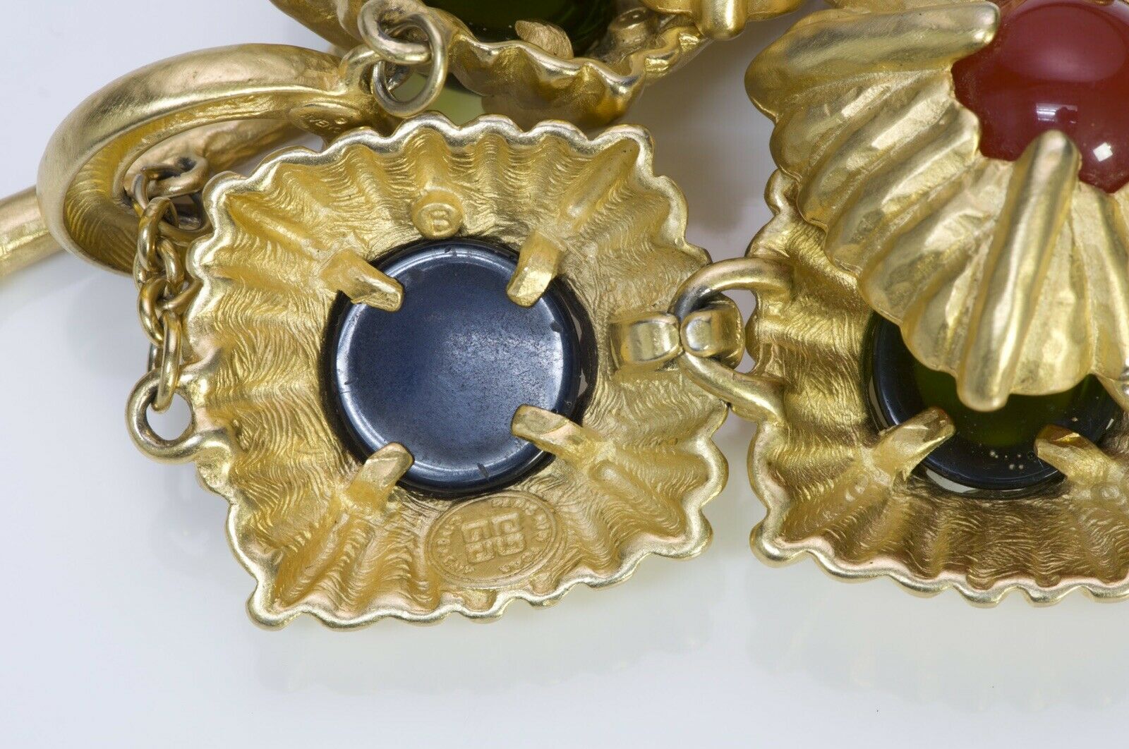 GIVENCHY Paris Multi Color Cabochon Glass Bracelet