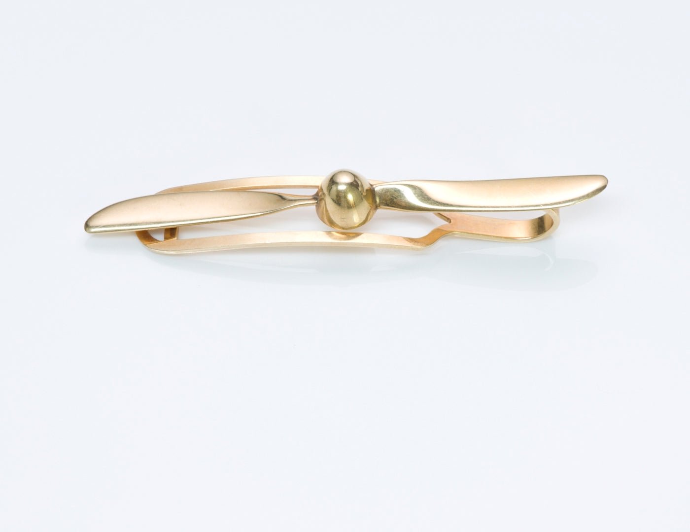 Gold Propeller Tie Bar Clip