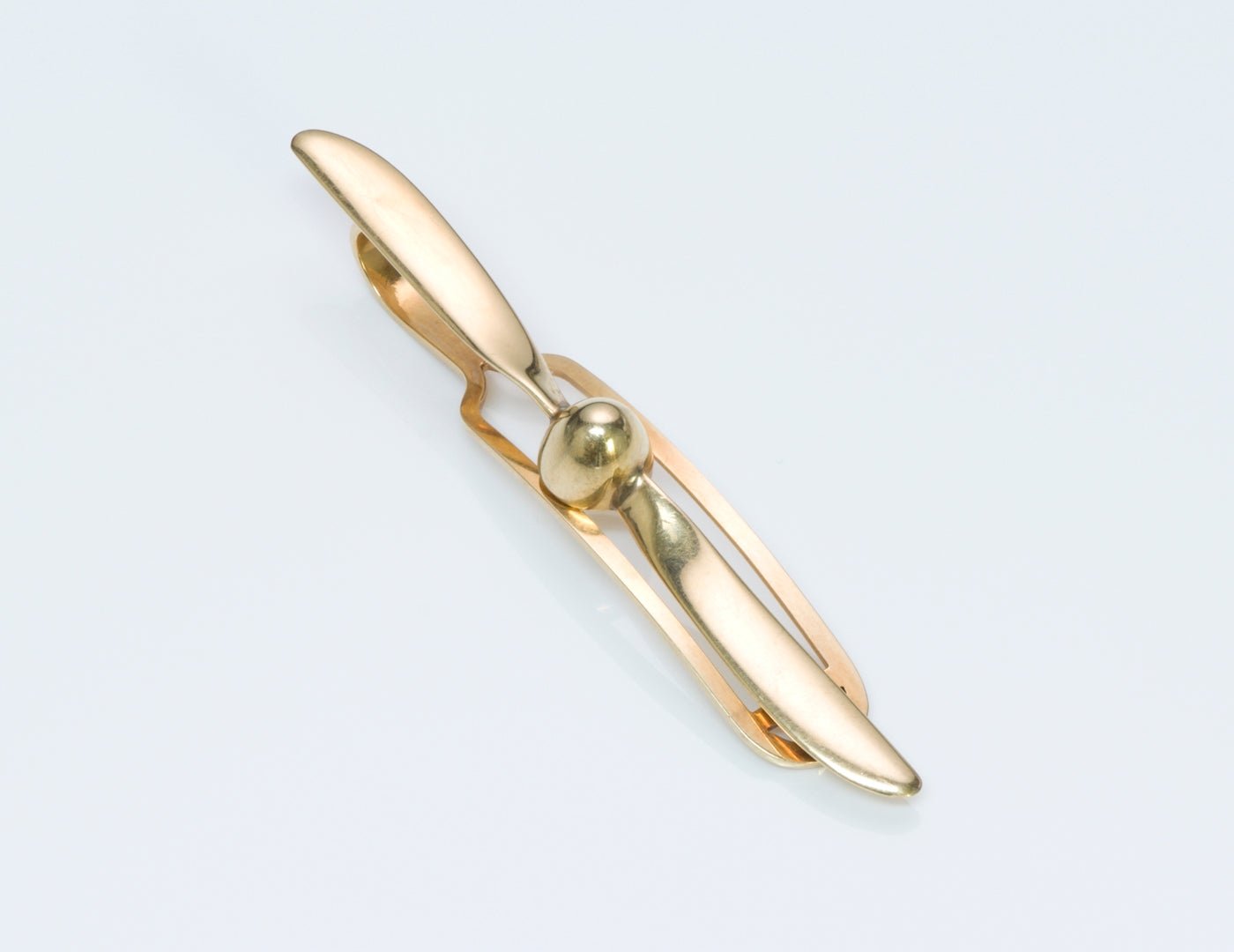 Gold Propeller Tie Bar Clip