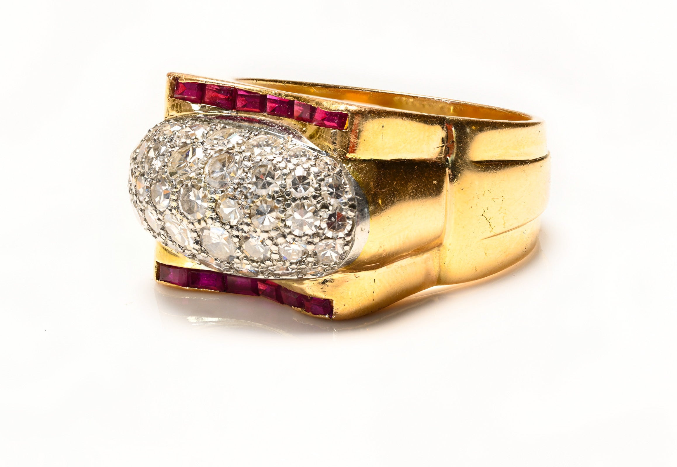 Diamond Ruby 18K Gold Ring 