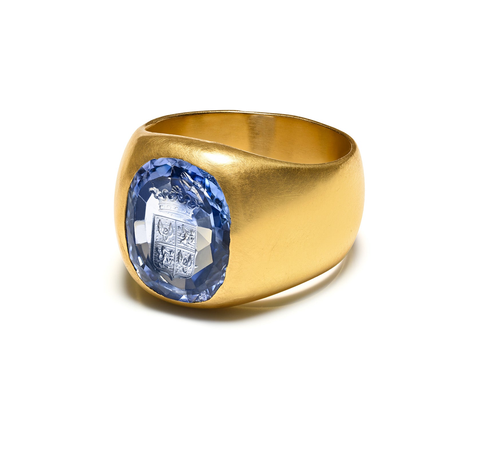 Ceylon Sapphire Men's Ring 18k 