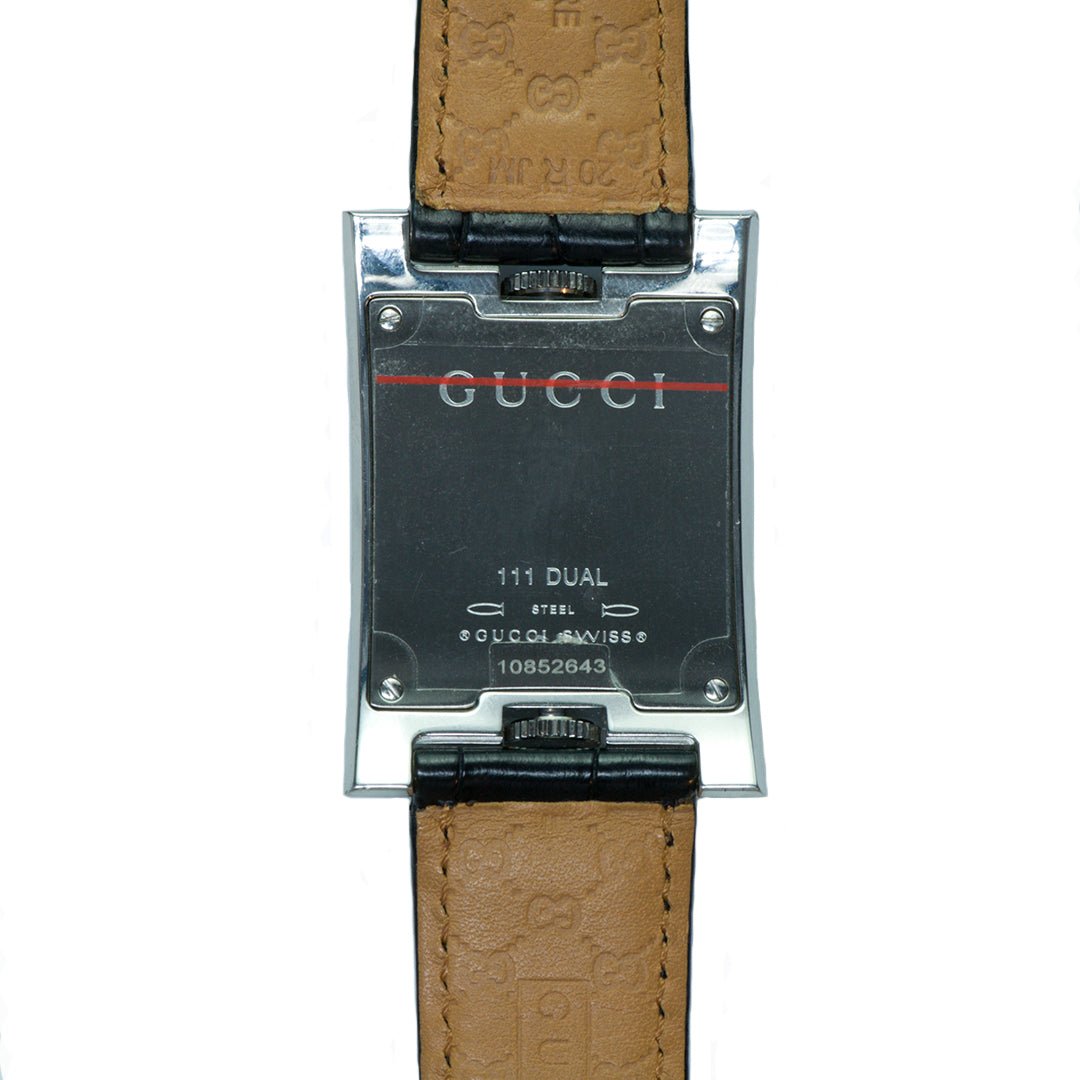 Gucci 111 Dual Time Collection Guccio Watch