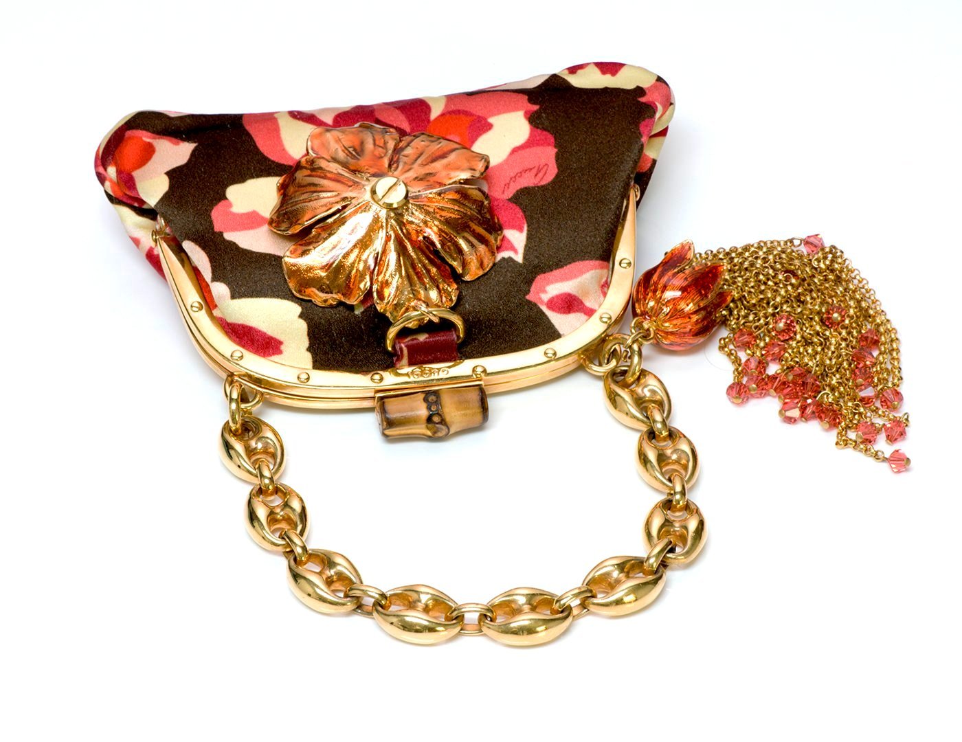 Gucci by Tom Ford Bamboo Satin Flower Bag