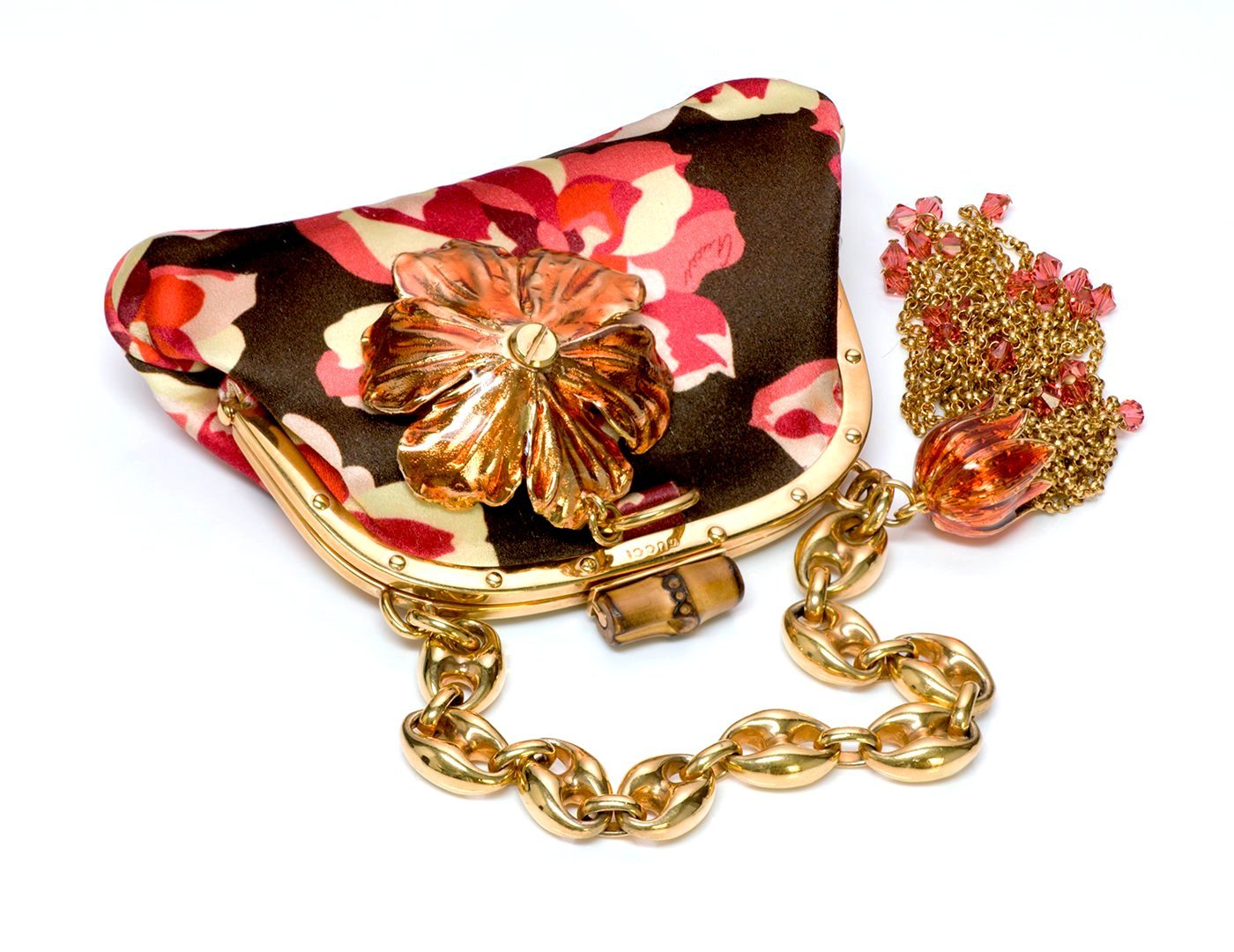 Gucci by Tom Ford Bamboo Satin Flower Bag