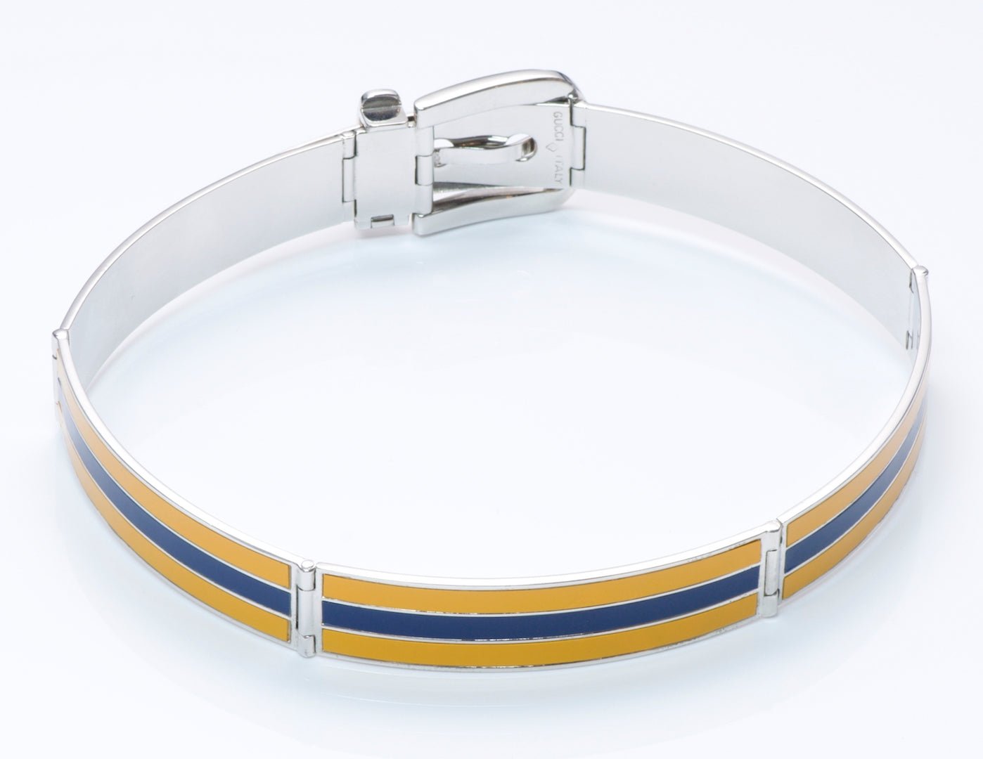 Gucci Enamel Buckle Choker Necklace