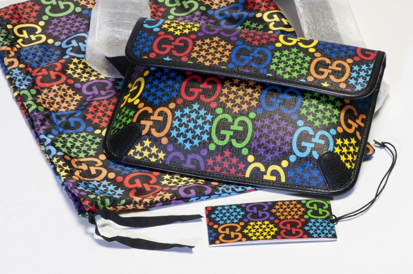 Gucci GG Psychedelic Neon Multicolor Monogram Fanny Pack Waist Bag