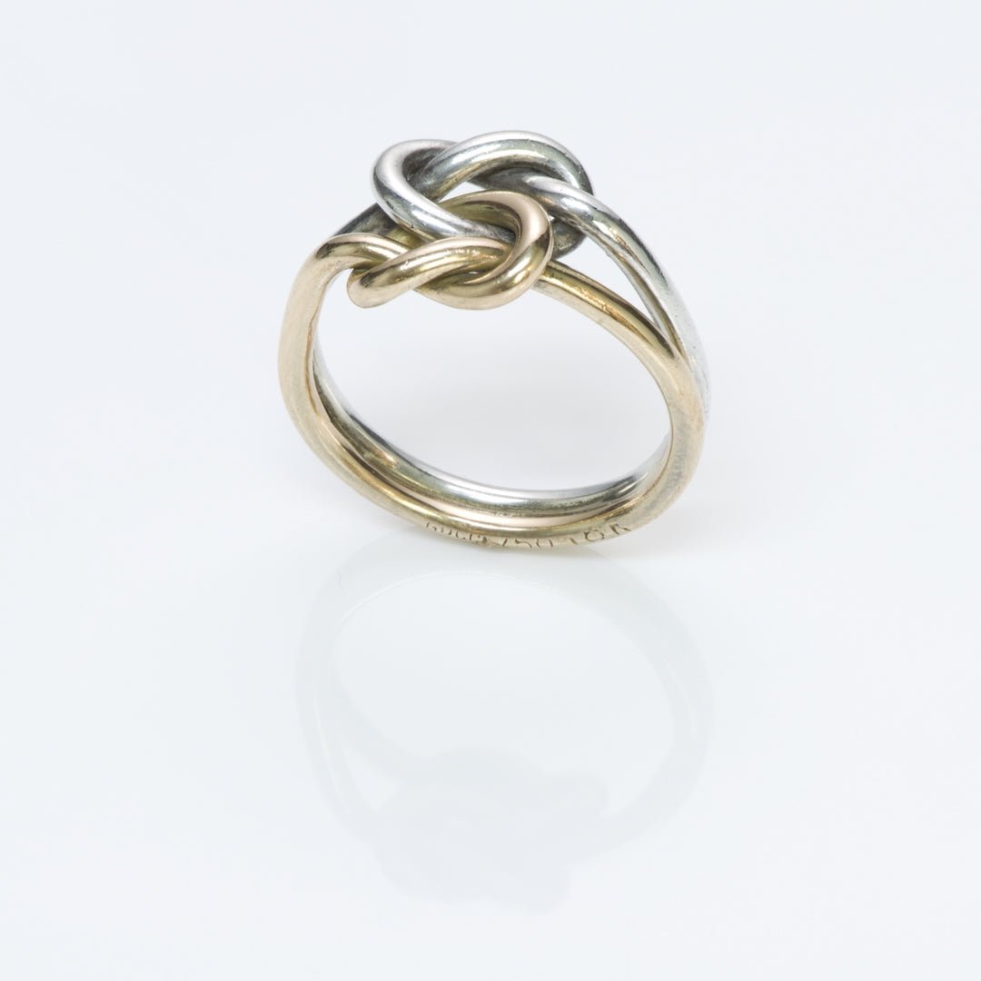 Gucci Gold Silver Knot Ring