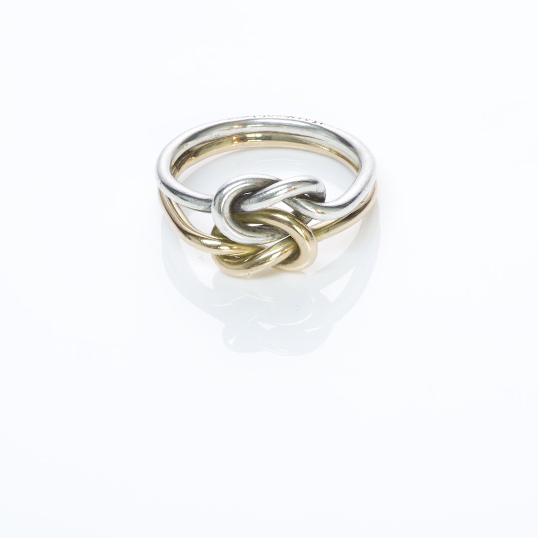 Gucci Gold Silver Knot Ring