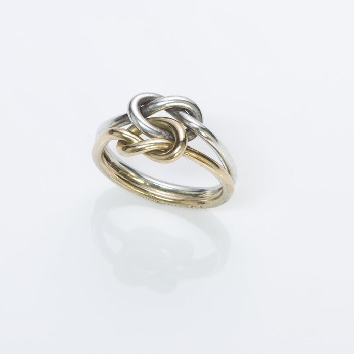 Gucci Gold Silver Knot Ring