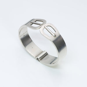 Gucci Silver Buckle Bangle Bracelet