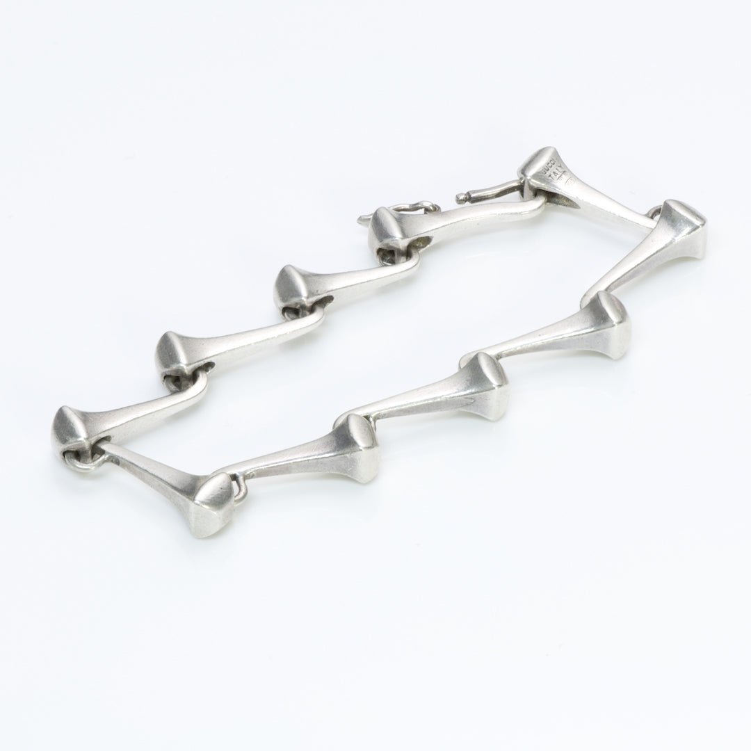 Gucci Sterling Silver Nail Bracelet