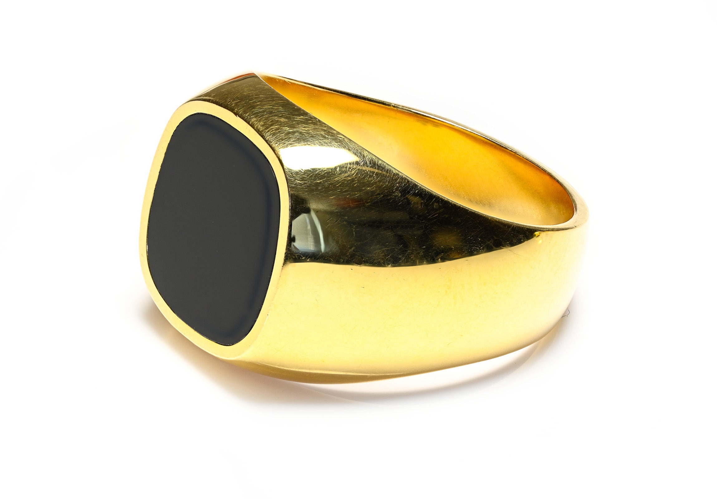 Gumps 18K Gold Onyx Ring 