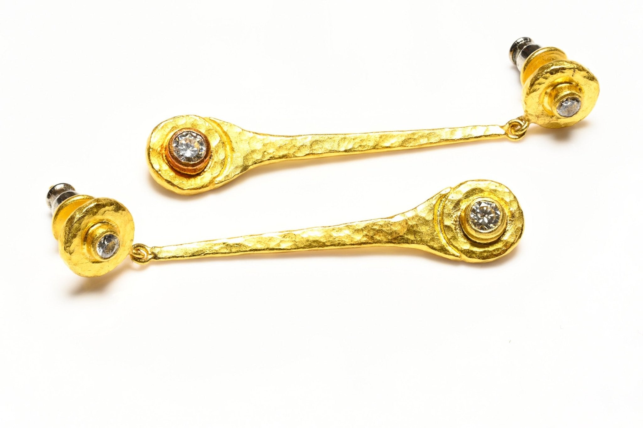 Gurhan 24K Gold Diamond Earrings