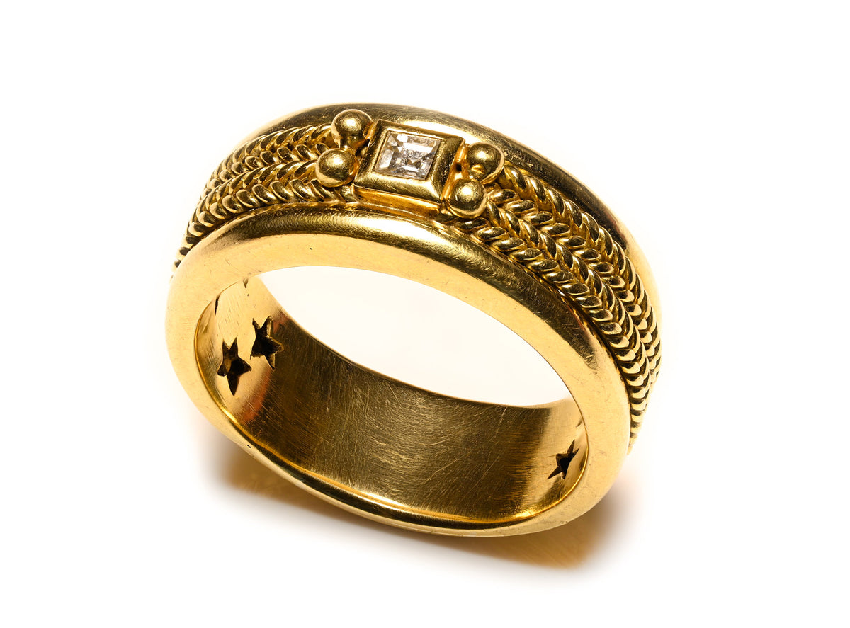 H. Stern 18K Yellow Gold Diamond Men's  Ring 