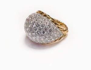 Hammerman Brothers 18K Gold Platinum Diamond Ring
