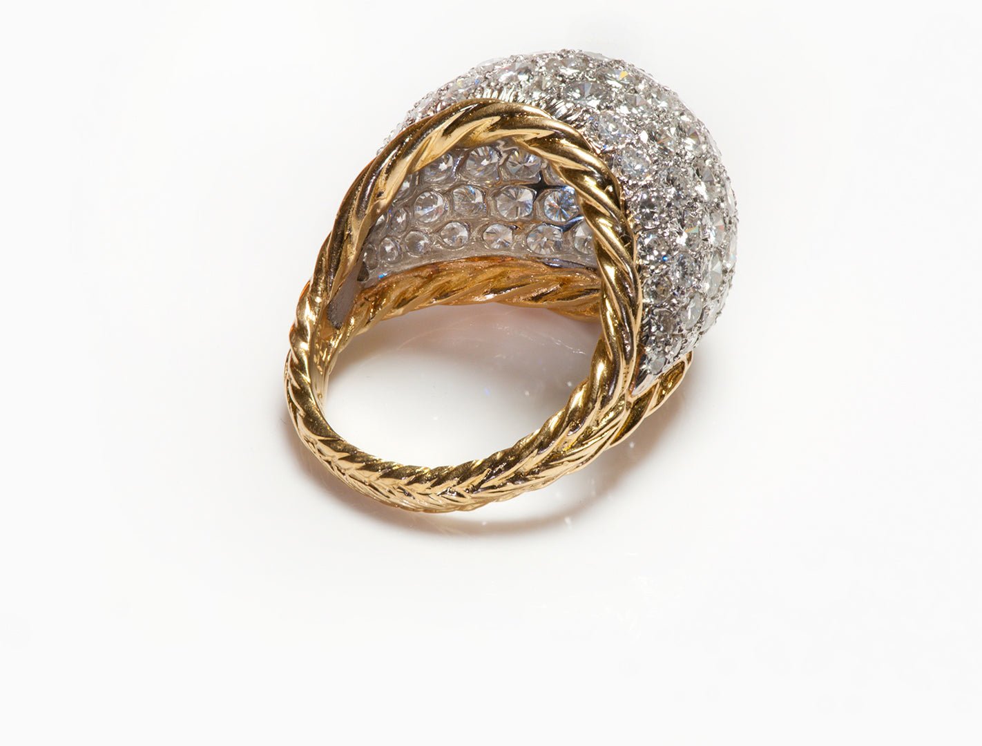 Hammerman Brothers 18K Gold Platinum Diamond Ring