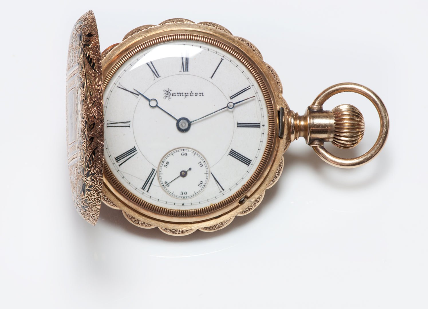 Hampden Antique 14K Gold & Enamel Pocket Watch