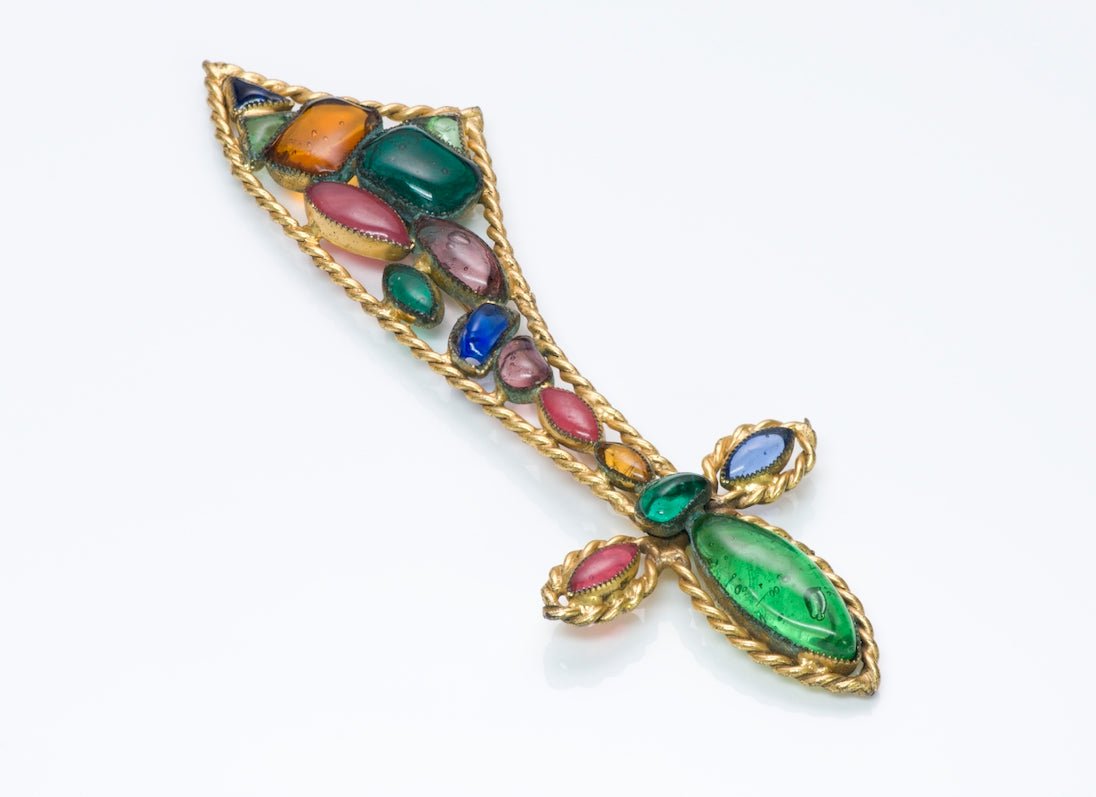 Hattie Carnegie Gripoix Sword Brooch