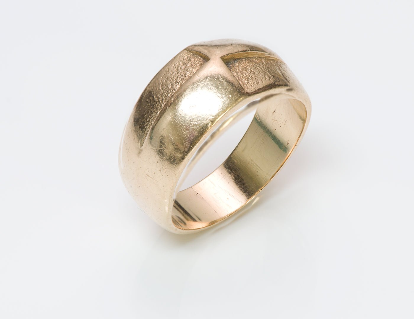 Henry Steig Arts & Crafts Gold Men's Ring