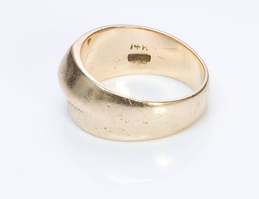 Henry Steig Arts & Crafts Gold Men's Ring