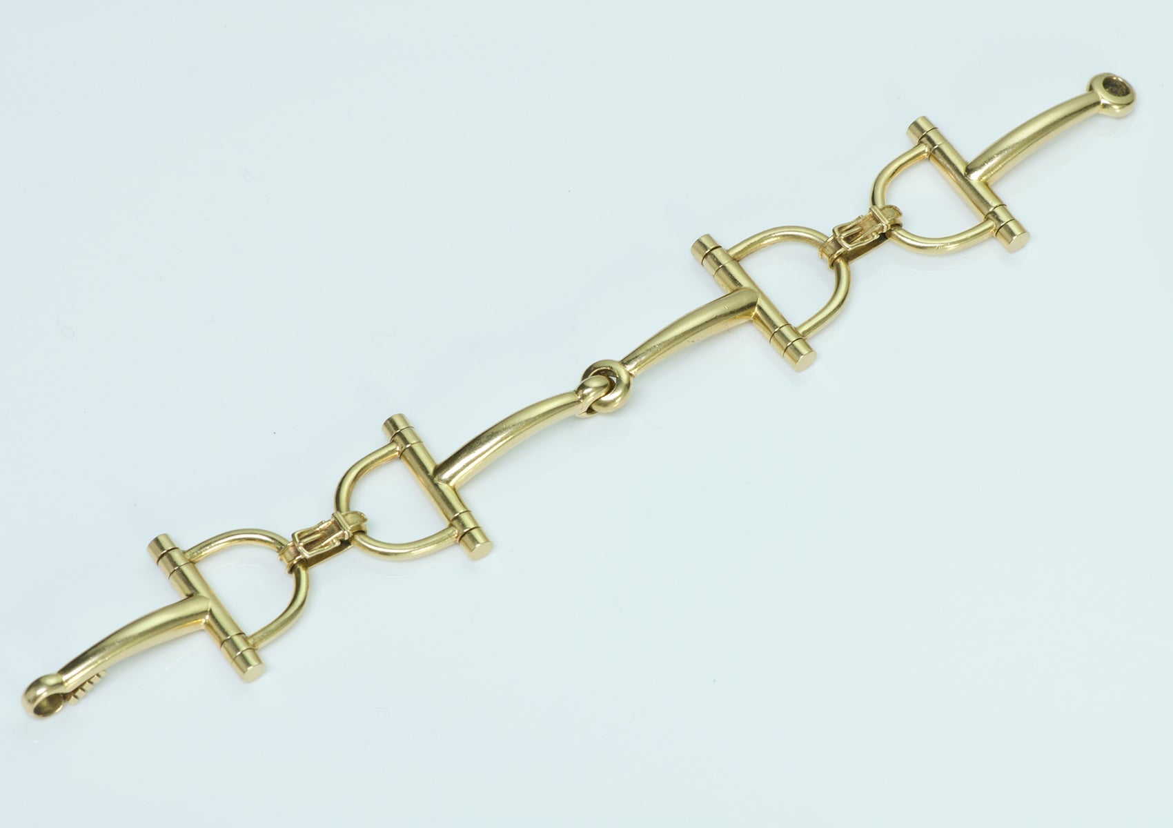Hermès 18K Yellow Gold Horse Snaffle Bit Bracelet