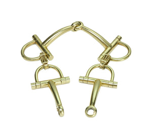 Hermès 18K Yellow Gold Horse Snaffle Bit Bracelet