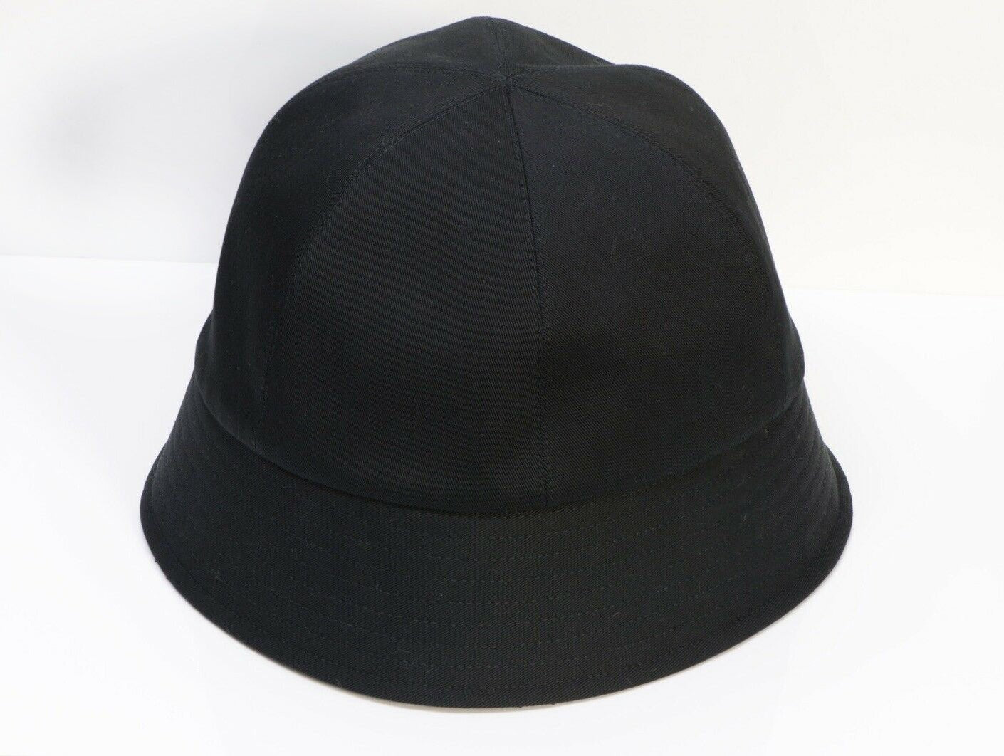 HERMES Black Cotton Women's Equestrian Bucket Ridding Hat