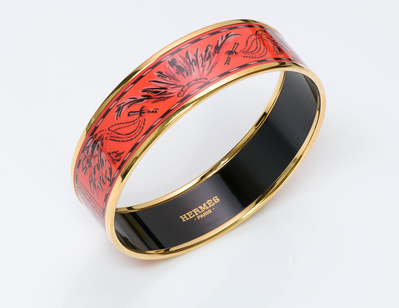 Hermes Brazil Enamel Bangle Bracelet