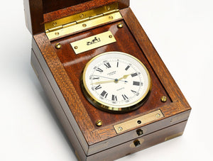 Hermes Chronometer Wood Desk Clock