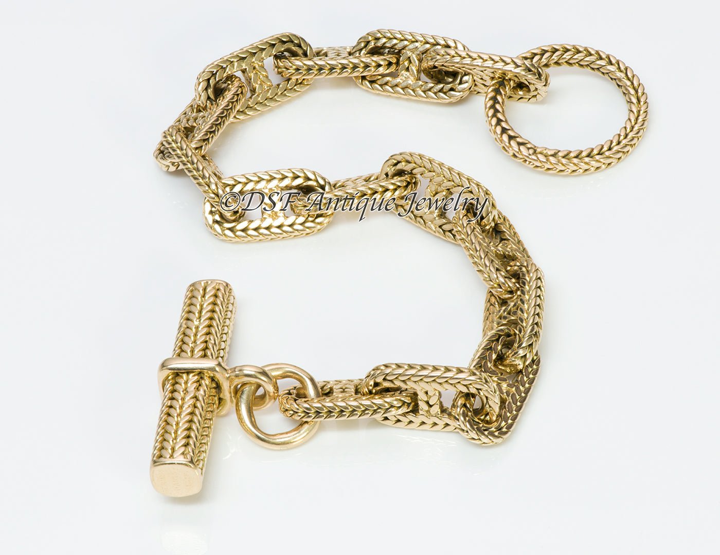 Hermès George L'Enfant Chain d'Ancre 18K Gold Bracelet