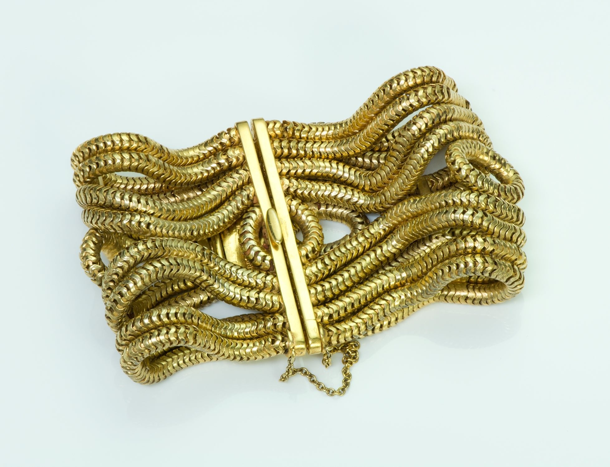 Hermès Gilt Metal Chain Bracelet