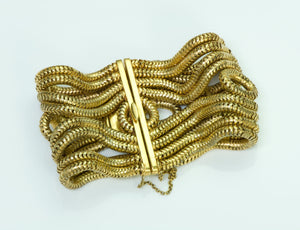 Rare Vintage Hermès Gilt Metal Chain Bracelet, 1950’s