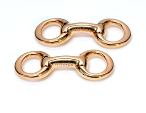 Hermès Gold Horse Bit Cufflinks