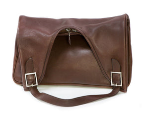 HERMES Massai Brown Clemence Leather Shoulder Crossbody Bag