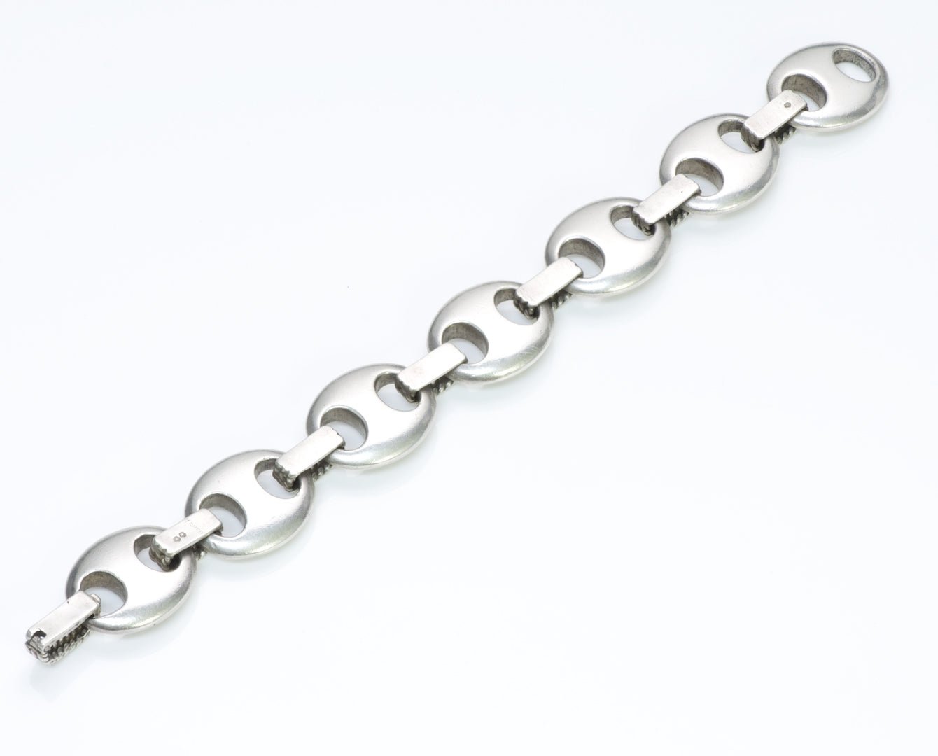 Hermès Silver "Coffee Bean" Link Bracelet