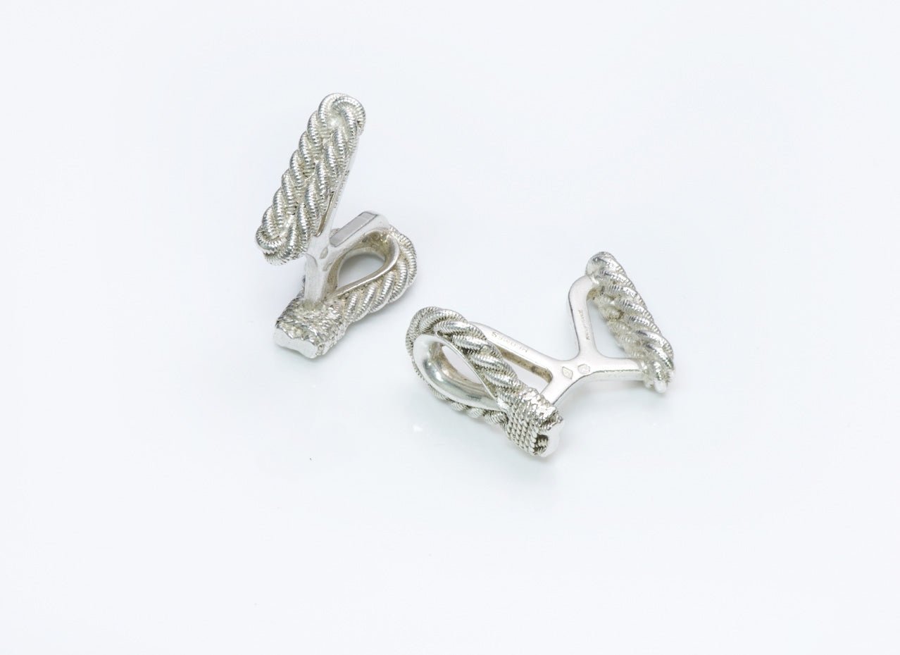 Hermès Silver Rope Cufflinks