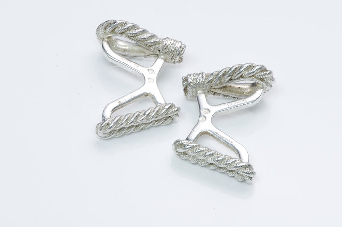 Hermès Silver Rope Cufflinks