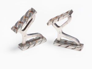 Hermes Sterling Silver Chainlink Cufflinks