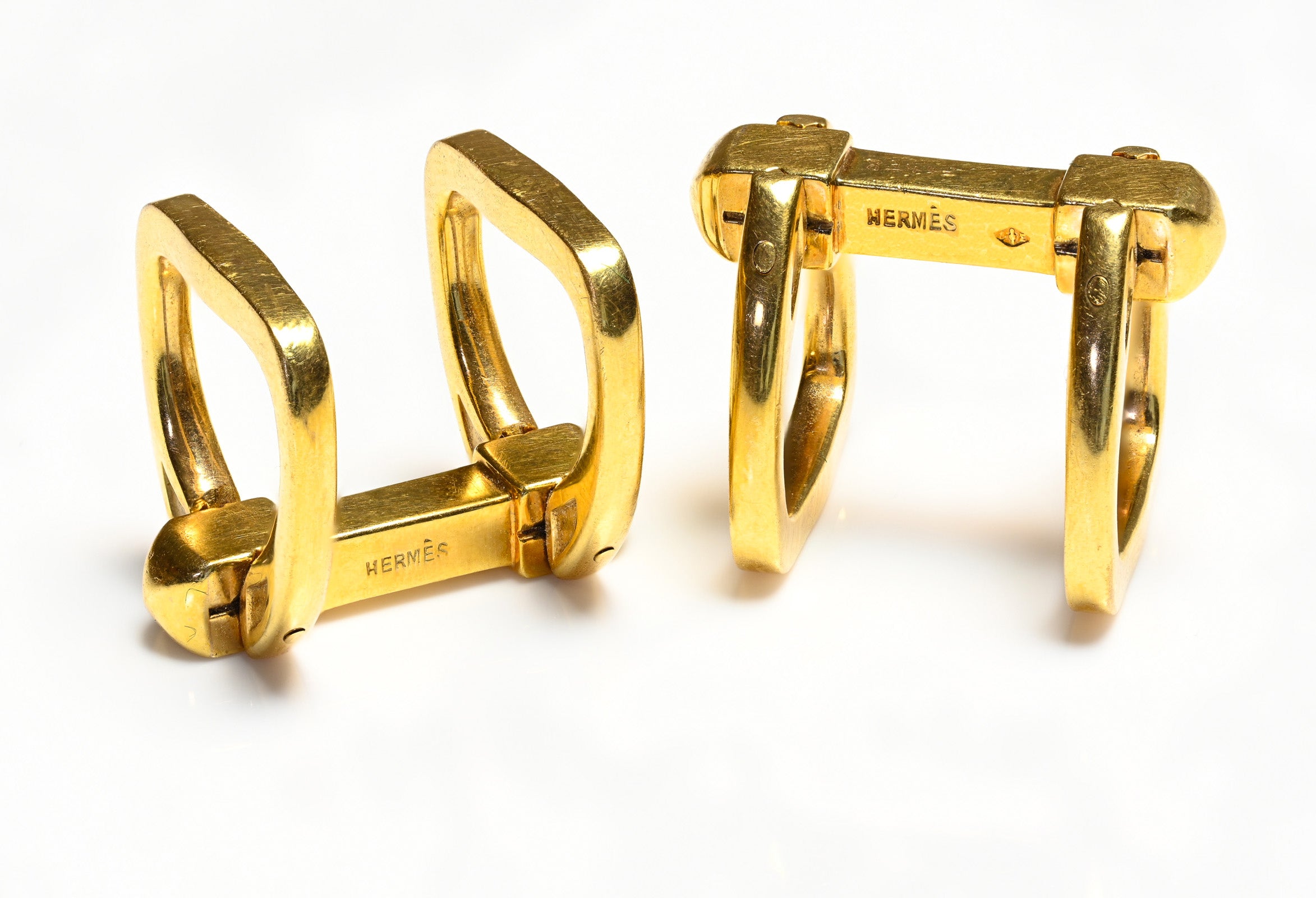 Hermes 18K Equestrian Cufflinks 