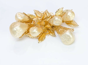 HOBE 1965 Baroque Pearls Leaf Brooch