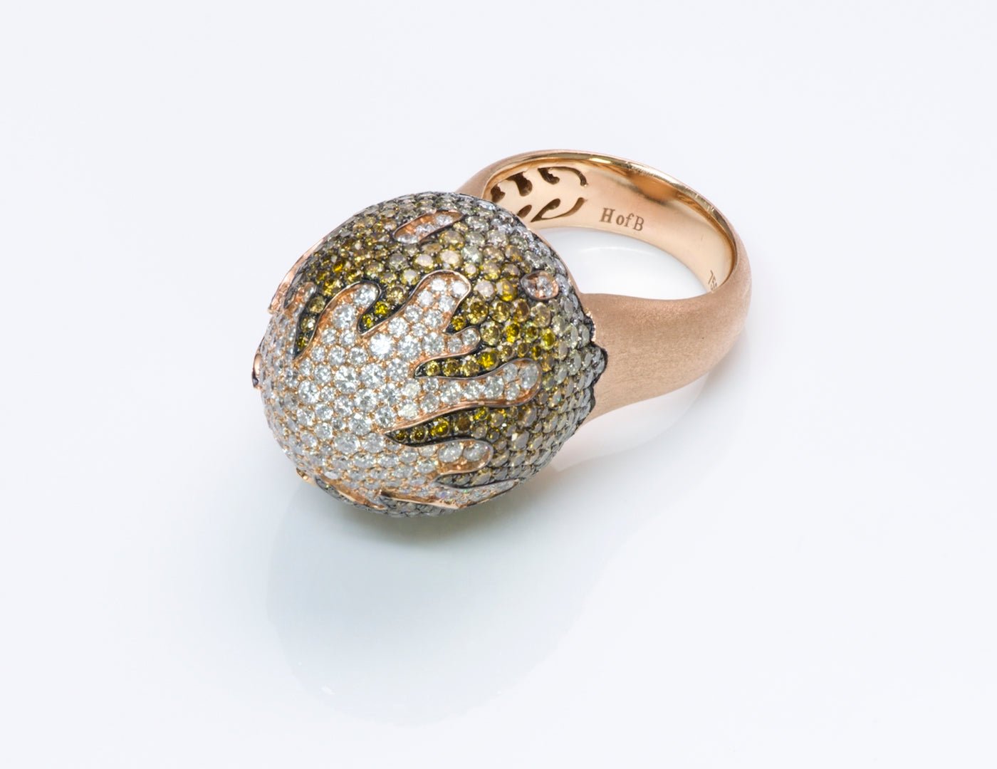 House of Baguettes Gold Diamond Dome Ring