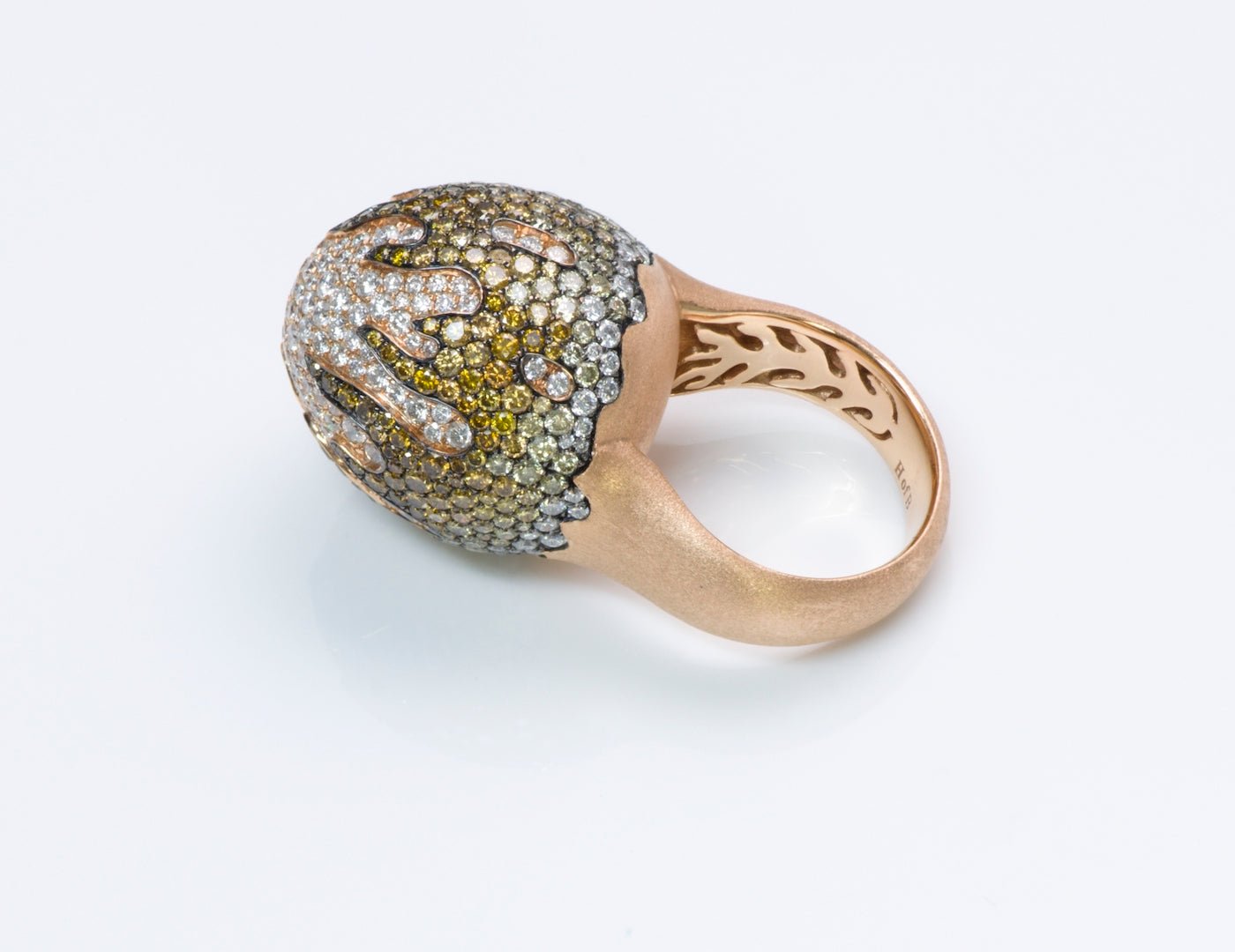 House of Baguettes Gold Diamond Dome Ring