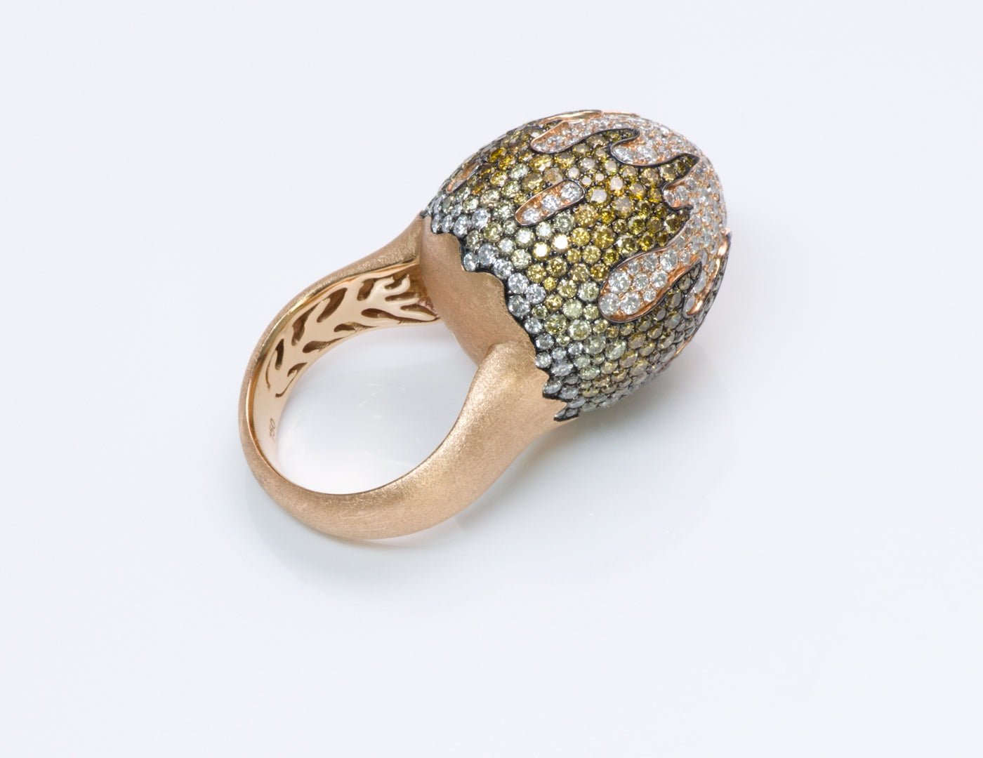 House of Baguettes Gold Diamond Dome Ring