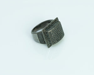 Icebox Black Diamond Gold Men's Ring