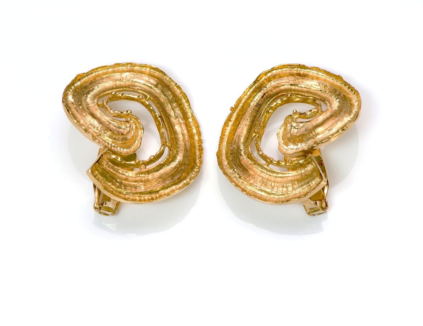 Ilias Lalaounis 18K Gold Swirl Earrings