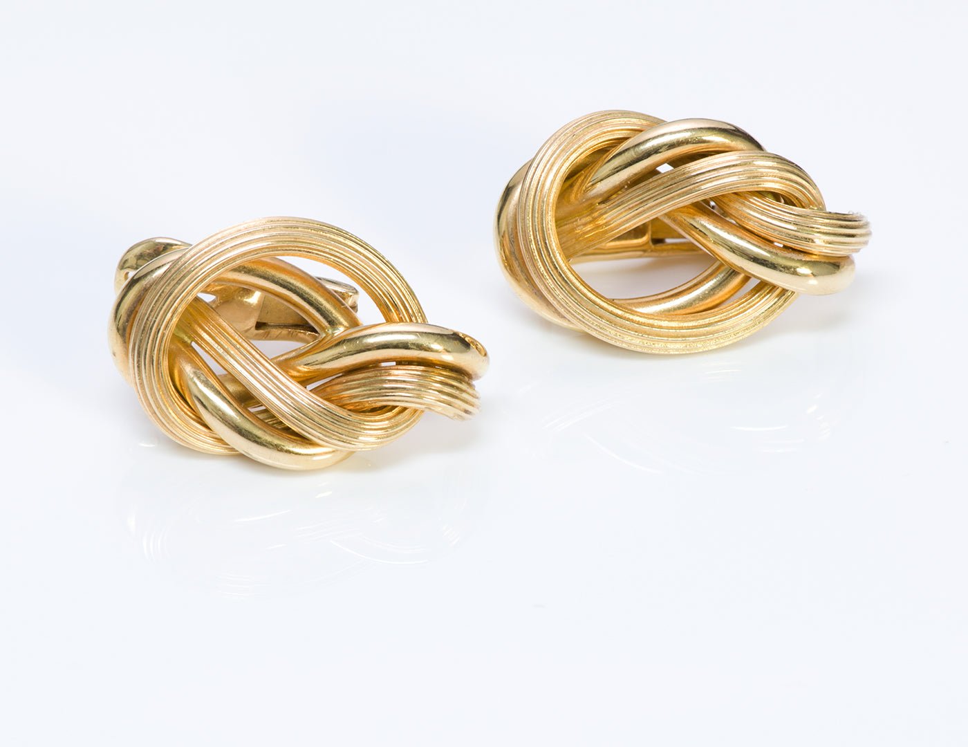 Ilias Lalaounis Greece 18K Gold Hercules Knot Earrings