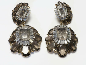 Iradj Moini Extra Long Citrine Quartz Flower Convertible Earrings