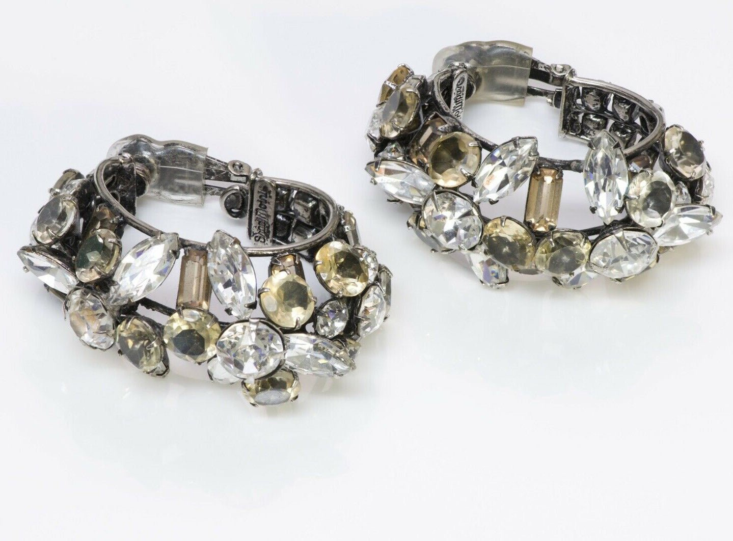 Iradj Moini Large Crystal Hoop Earrings